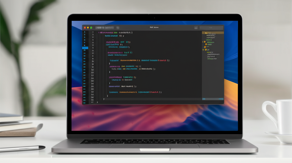 iOS app development with Swift and SwiftUI on MacBook